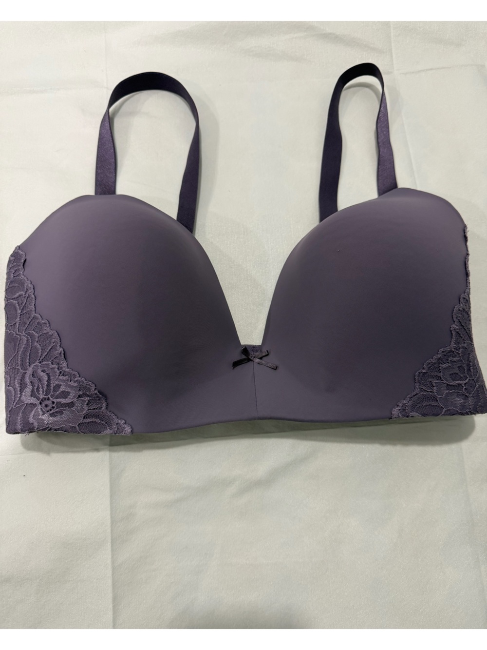 La Vie En Rose Purple Lace-Trim T-Shirt Bra
